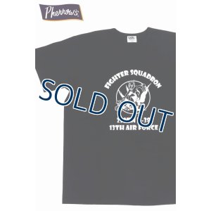 画像1: 「Pherrow's/フェローズ」FIGHTER SQUADRON プリントTシャツ PMTシリーズ【ブラック】