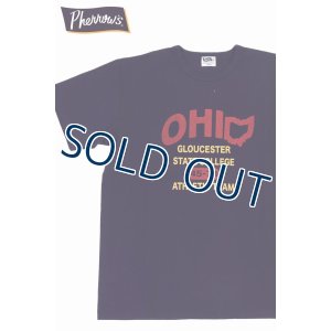 画像1: 「Pherrow's/フェローズ」OHIO プリントTシャツ PMTシリーズ【エッグプラント】