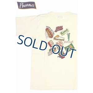 画像1: 「Pherrow's/フェローズ」PRS プリントTシャツ PTシリーズ【S・ホワイト】