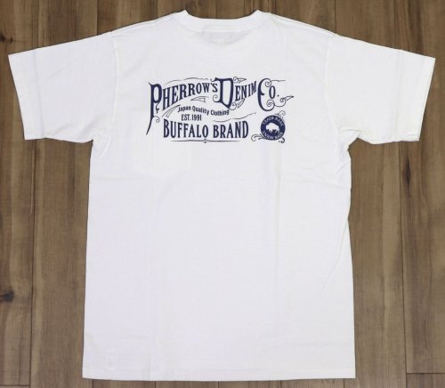 他の写真2: 「Pherrow's/フェローズ」PHERROW'S プリント ポケット付きTシャツ PTシリーズ【ホワイト】