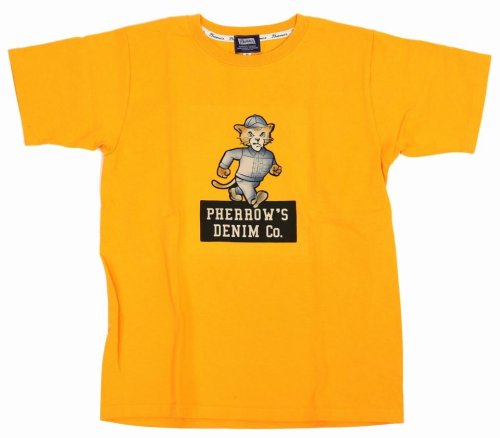 他の写真1: 「Pherrow's/フェローズ」PHERROW'S フロッキープリントTシャツ PTシリーズ【ゴールド】