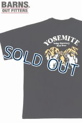 「BARNS OUT FITTERS /バーンズアウトフィッターズ」YOSEMITE プリントタフネックTシャツ【ブラック】