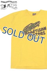 「STUDIO D'ARTISAN/ステュディオ・ダ・ルチザン」HEADQUARTERS 吊り編みプリントＴシャツ【イエロー】