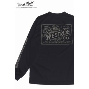 画像1: 「WEST RIDE/ウエストライド」WESTRIDE CYCLE WEAR  パワードライプリントロンT【ブラック】
