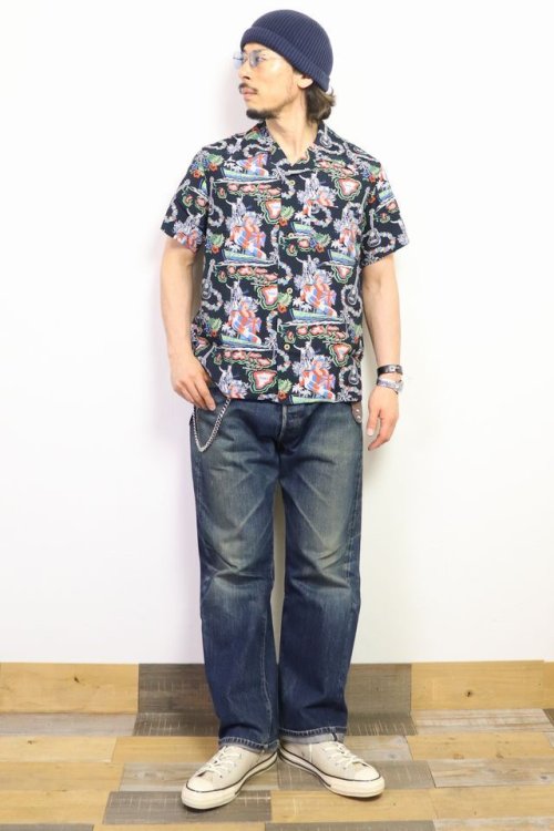 他の写真3: 「Pherrow's/フェローズ」ロコガール ハワイアンシャツ【ブラック】