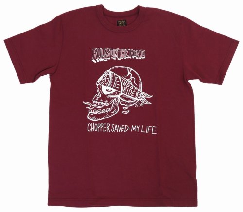 他の写真1: 「WEST RIDE/ウエストライド」RULES ON THE ROAD  ヘビーウェイトプリントTシャツ【ボルドー】