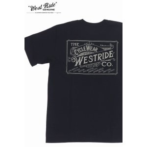 画像1: 「WEST RIDE/ウエストライド」CYCLE WEAR  ヘビーウェイトプリントTシャツ【ブラック】
