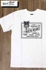 「WEST RIDE/ウエストライド」HAWG POLICE DEPT.  ヘビーウェイトプリントTシャツ【ホワイト】