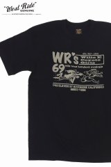 「WEST RIDE/ウエストライド」WR's69  ヘビーウェイトプリントTシャツ【ブラック】
