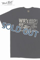 「WEST RIDE/ウエストライド」WR's69  ヘビーウェイトプリントTシャツ【ブラック】