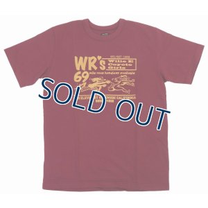 画像2: 「WEST RIDE/ウエストライド」WR's69  ヘビーウェイトプリントTシャツ【ボルドー】