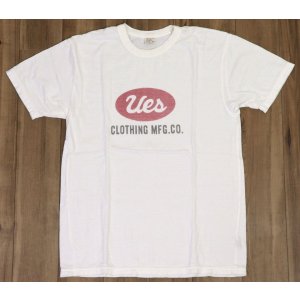 画像2: 「UES/ウエス」UESロゴ プリントTシャツ【ホワイト】