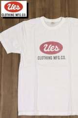 「UES/ウエス」UESロゴ プリントTシャツ【ホワイト】