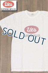 「UES/ウエス」UESロゴ プリントTシャツ【ホワイト】
