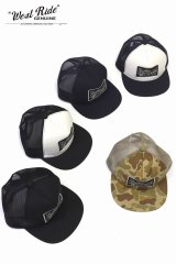 「WEST RIDE/ウエストライド」CYCLE WEAR ワッペンカスタム メッシュキャップ【5カラーあり】