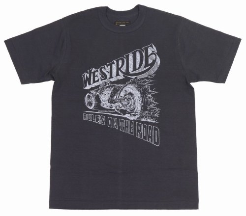 他の写真1: 「WEST RIDE/ウエストライド」RULES ON THE ROAD ヴィンテージプリントTシャツ【チャコール】