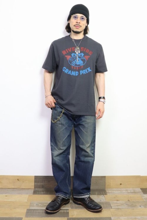 他の写真3: 「WEST RIDE/ウエストライド」RIVER SIDE ヴィンテージプリントTシャツ【チャコール】