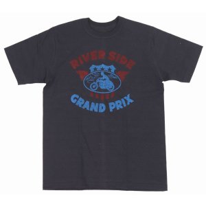 画像2: 「WEST RIDE/ウエストライド」RIVER SIDE ヴィンテージプリントTシャツ【チャコール】