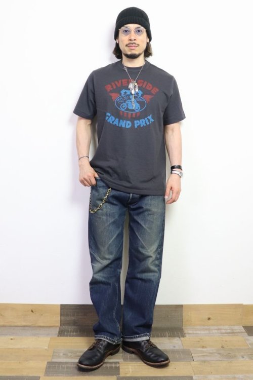 他の写真2: 「WEST RIDE/ウエストライド」RIVER SIDE ヴィンテージプリントTシャツ【チャコール】