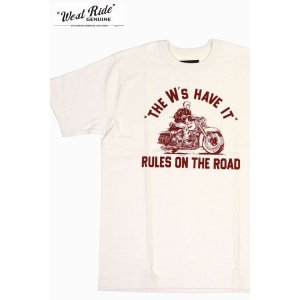 画像1: 「WEST RIDE/ウエストライド」”THE W's HAVE IT" ヴィンテージプリントTシャツ【クリーム】