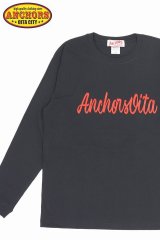 ANCHORSオリジナル筆記体プリントロンT【スミクロ】