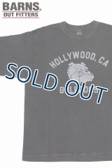 「BARNS OUT FITTERS /バーンズアウトフィッターズ」BULLDOGS プリントTシャツ【ブラック】
