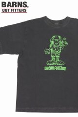 「BARNS OUT FITTERS /バーンズアウトフィッターズ」UNCOMFORTABLE プリントTシャツ【ブラック】