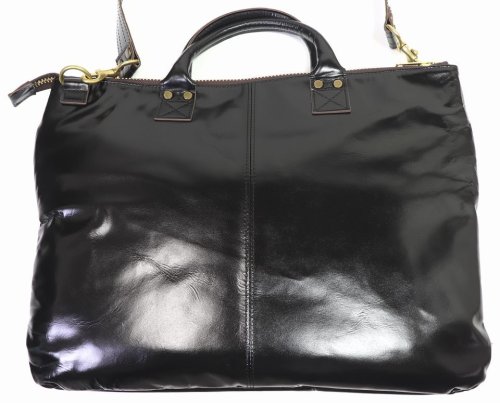 他の写真2: 「Y'2 LEATHER/Y'2レザー」ヴィンテージホース ヘルメットバッグ【ブラック】