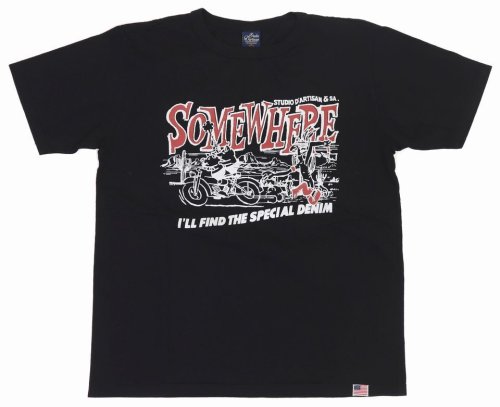 他の写真1: 「STUDIO D'ARTISAN/ステュディオ・ダ・ルチザン」SOMEWHERE プリントＴシャツ【ブラック】