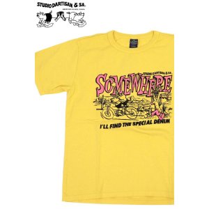 画像1: 「STUDIO D'ARTISAN/ステュディオ・ダ・ルチザン」SOMEWHERE プリントＴシャツ【イエロー】