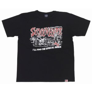 画像2: 「STUDIO D'ARTISAN/ステュディオ・ダ・ルチザン」SOMEWHERE プリントＴシャツ【ブラック】