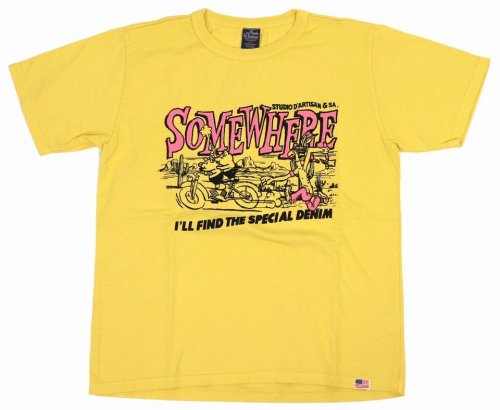 他の写真1: 「STUDIO D'ARTISAN/ステュディオ・ダ・ルチザン」SOMEWHERE プリントＴシャツ【イエロー】