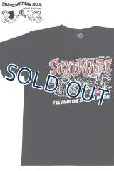 「STUDIO D'ARTISAN/ステュディオ・ダ・ルチザン」SOMEWHERE プリントＴシャツ【ブラック】