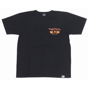 画像2: 「STUDIO D'ARTISAN/ステュディオ・ダ・ルチザン」革パッチロゴ プリントＴシャツ【ブラック】