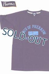 「Pherrow's/フェローズ」ATH.DEPT. プリントTシャツ PTシリーズ【グレーパープル】