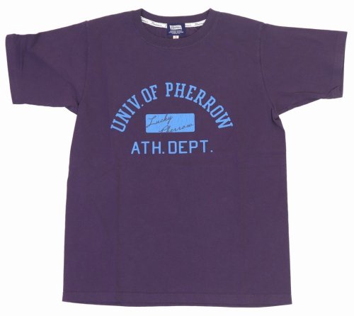 他の写真1: 「Pherrow's/フェローズ」ATH.DEPT. プリントTシャツ PTシリーズ【グレーパープル】
