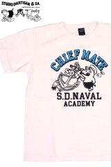 「STUDIO D'ARTISAN/ステュディオ・ダ・ルチザン」CHIEF MATE プリントＴシャツ【ピンク】