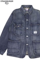 「STRASSBURGER&Co./ストラスバーガー」限定生産13ozデニムカバーオール【ヴィンテージウォッシュ】