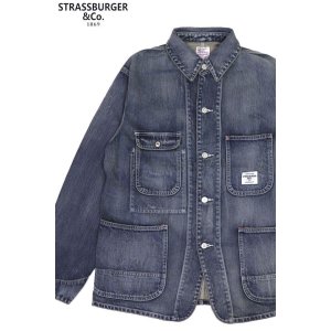 画像1: 「STRASSBURGER&Co./ストラスバーガー」限定生産13ozデニムカバーオール【ヴィンテージウォッシュ】