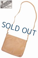 「Y'2 LEATHER/Y'2レザー」ナチュラルスカーステア サコッシュバッグ【キャメル】