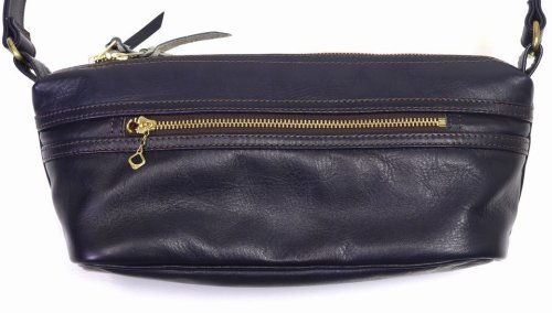 他の写真1: 「Y'2 LEATHER/Y'2レザー」インディゴホースハイドショルダーバッグ【インディゴ】