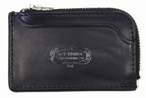 他の写真1: 「ARTBROWN/アートブラウン」UKサドルレザー カードポケット付きコインケース【ブラック】