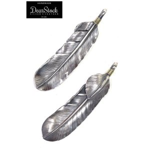 画像1: 「DearStock/ディアストック」シルバーハイエンドナローフェザー真鍮縄＆ハートカスタム【パターンあり】