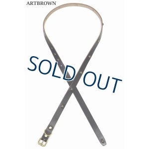 画像1: 「ARTBROWN/アートブラウン」アンカーズ別注クロムエクセル20mm幅スタッズナローベルト【ブラック×ゴールド】