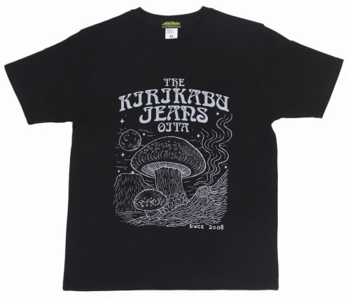 他の写真1: 「KIRIKABU JEANS/キリカブジーンズ」KINOKO プリントTシャツ【ブラック×ライトグレー】