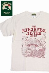 「KIRIKABU JEANS/キリカブジーンズ」KINOKO プリントTシャツ【グレージュ×レッド】