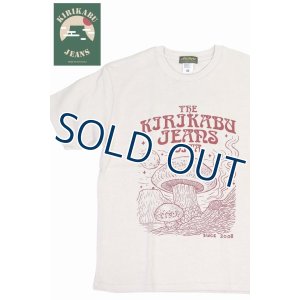 画像1: 「KIRIKABU JEANS/キリカブジーンズ」KINOKO プリントTシャツ【グレージュ×レッド】