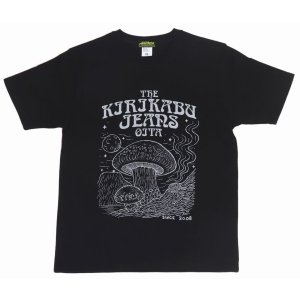 画像2: 「KIRIKABU JEANS/キリカブジーンズ」KINOKO プリントTシャツ【ブラック×ライトグレー】