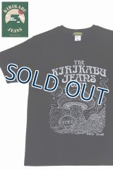 「KIRIKABU JEANS/キリカブジーンズ」KINOKO プリントTシャツ【ブラック×ライトグレー】
