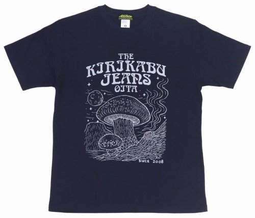 他の写真1: 「KIRIKABU JEANS/キリカブジーンズ」KINOKO プリントTシャツ【ネイビー×ライトグレー】